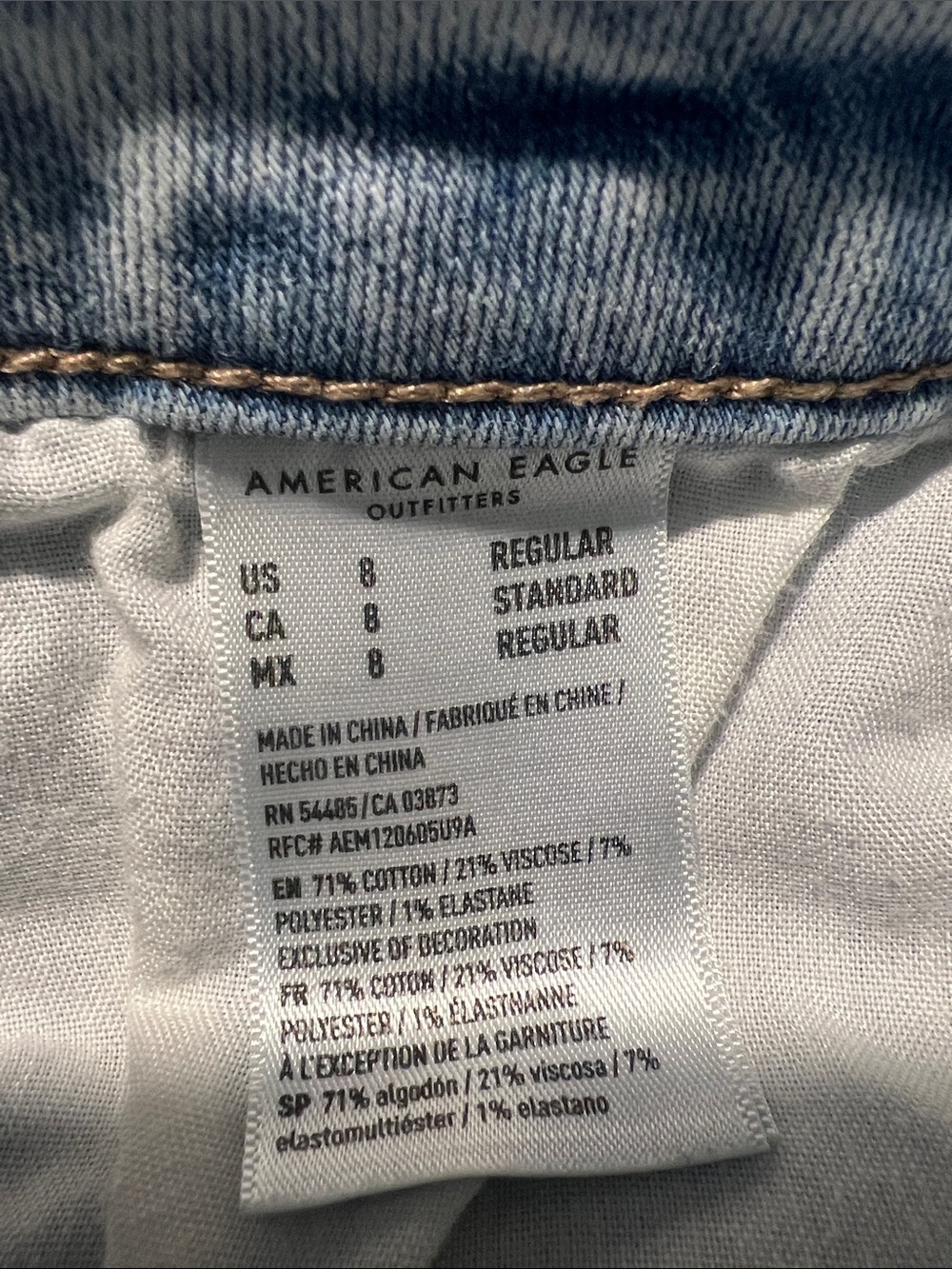 American Eagle Super Hi-Rise Distressed Skinny Jeans - Picture 3 of 3